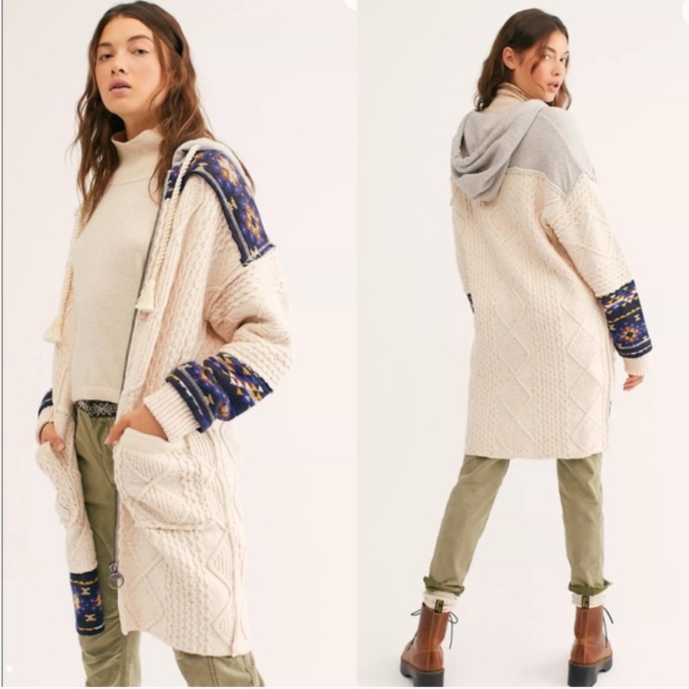 Free People Capture The Moment Knit Cardigan Sweater Coat - Picture 2 of 9